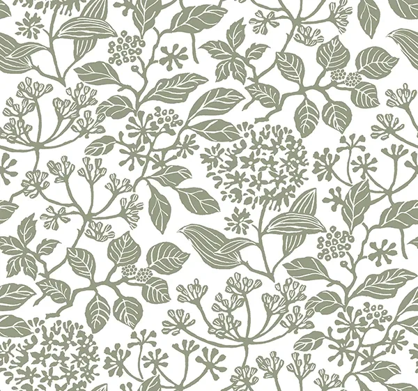 VP1343 | Rowen Olive Botanical Wallpaper