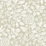 York Designer Series Rowen Taupe Botanical Wallpaper - SKU VP1344