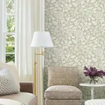 York Designer Series Rowen Taupe Botanical Wallpaper - SKU VP1344