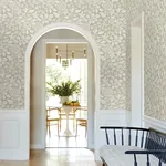York Designer Series Rowen Taupe Botanical Wallpaper - SKU VP1344