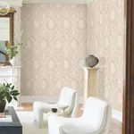 York Designer Series Royal Damask Blush Wallpaper | Wallpaper Twins York Designer Series Royal Damask Blush Wallpaper - SKU MX9646