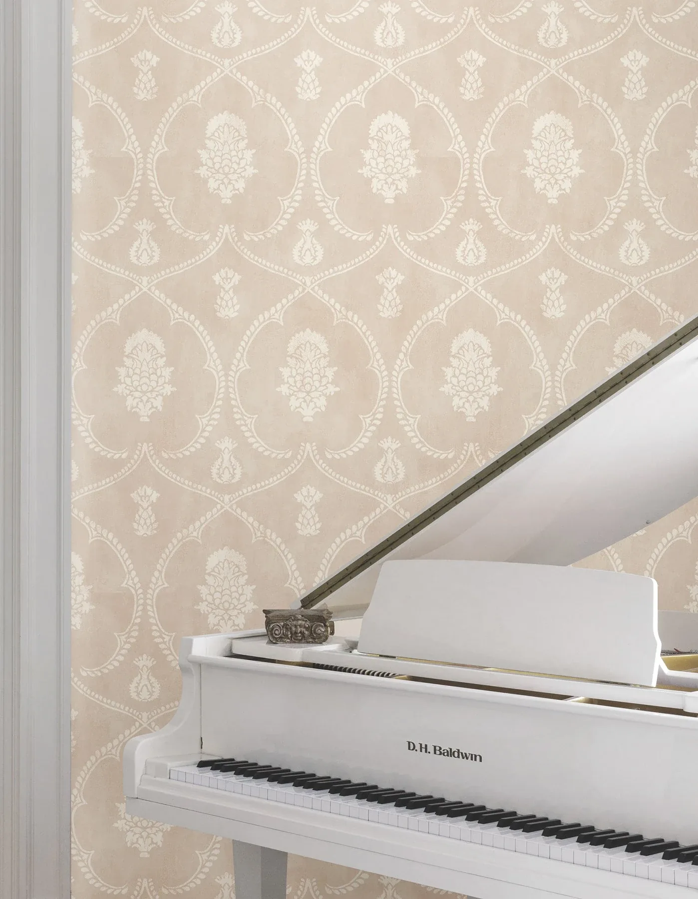 York Designer Series Royal Damask Blush Wallpaper | Wallpaper Twins York Designer Series Royal Damask Blush Wallpaper - SKU MX9646