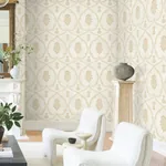 York Designer Series Royal Damask Soft Gold Wallpaper | Wallpaper Twins York Designer Series Royal Damask Soft Gold Wallpaper - SKU MX9643