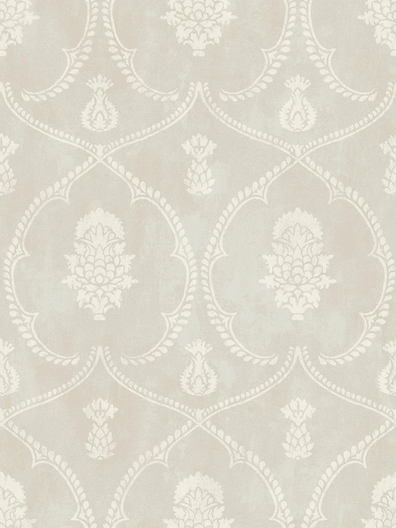 York Designer Series Royal Damask Soft Grey Wallpaper - SKU MX9642