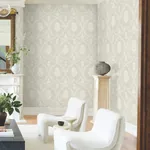 York Designer Series Royal Damask Soft Grey Wallpaper | Wallpaper Twins York Designer Series Royal Damask Soft Grey Wallpaper - SKU MX9642