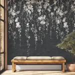 York Designer Series Sakura Blooms Black Wall Mural | Wallpaper Twins York Designer Series Sakura Blooms Black Wall Mural - SKU ZA8058M