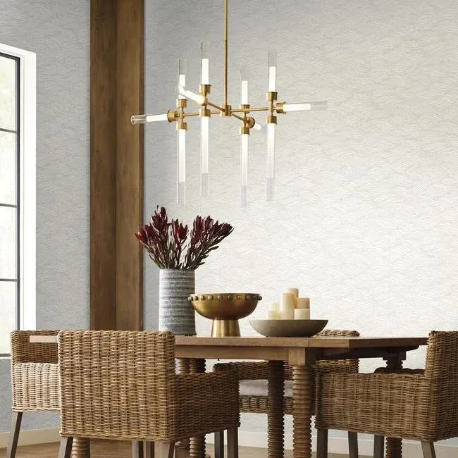 York Designer Series Sand Crest White Wallpaper - SKU NA0588