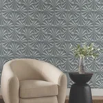 York Designer Series Sculpted Charcoal Fans Wallpaper | Wallpaper Twins York Designer Series Sculpted Charcoal Fans Wallpaper - SKU NT6127