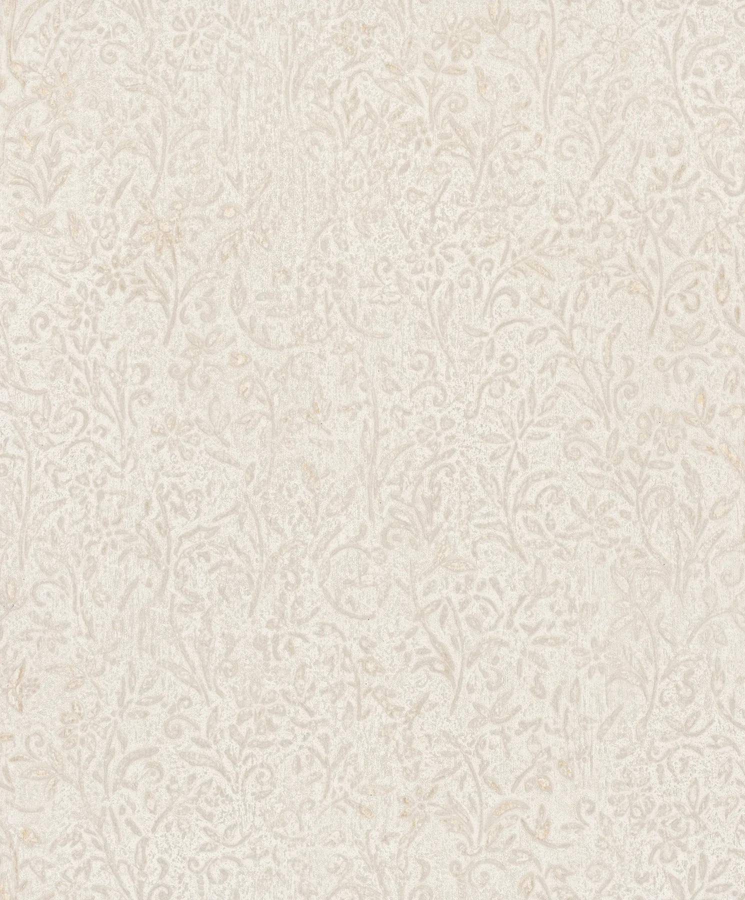 MA35531 | Sculpted Floral Beige Relief Wallpaper