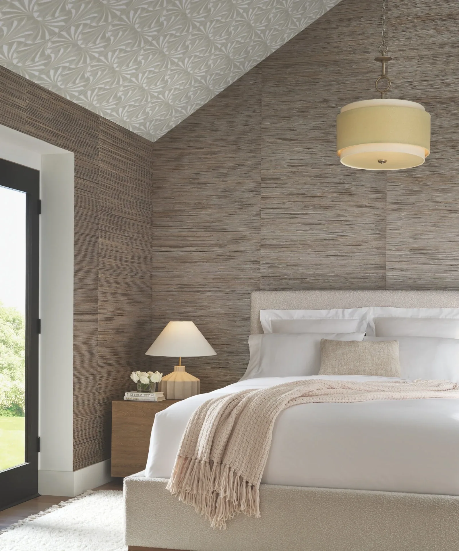York Designer Series Sculpted Ivory Fans Wallpaper | Wallpaper Twins York Designer Series Sculpted Ivory Fans Wallpaper - SKU NT6129