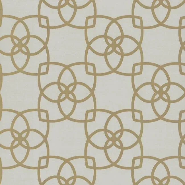 York Designer Series Serendipity Cream & Gold Metallic Wallpaper - SKU Y6200202