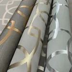 York Designer Series Serendipity Cream & Gold Metallic Wallpaper - SKU Y6200202