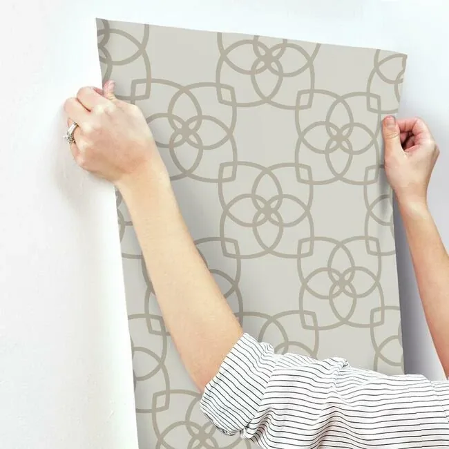 York Designer Series Serendipity Light Grey & Light Brown Wallpaper - SKU Y6200203
