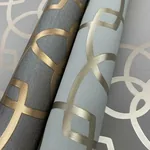 York Designer Series Serendipity Light Grey & Light Brown Wallpaper - SKU Y6200203