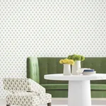 York Designer Series Serene Villa Moss Floral Stamp Wallpaper - SKU LL3237