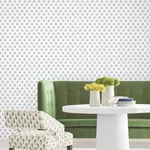 York Designer Series Serene Villa Red Floral Stamp Wallpaper - SKU LL3235
