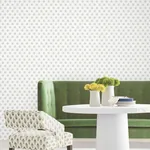 York Designer Series Serene Villa Stone Floral Stamp Wallpaper - SKU LL3234