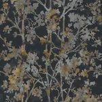 York Designer Series Shimmering Foliage Black Wallpaper | Wallpaper Twins York Designer Series Shimmering Foliage Black Wallpaper - SKU NW3580