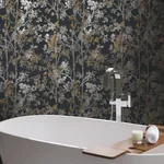 York Designer Series Shimmering Foliage Black Wallpaper | Wallpaper Twins York Designer Series Shimmering Foliage Black Wallpaper - SKU NW3580