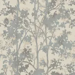 York Designer Series Shimmering Foliage Cream & Silver Wallpaper - SKU MD7141