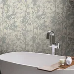 York Designer Series Shimmering Foliage Cream & Silver Wallpaper - SKU MD7141
