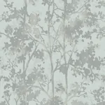 York Designer Series Shimmering Foliage Spa & Silver Wallpaper - SKU MD7142