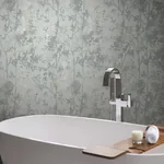 York Designer Series Shimmering Foliage Spa & Silver Wallpaper - SKU MD7142