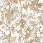 York Designer Series Shimmering Foliage White & Gold Wallpaper - SKU NW3583