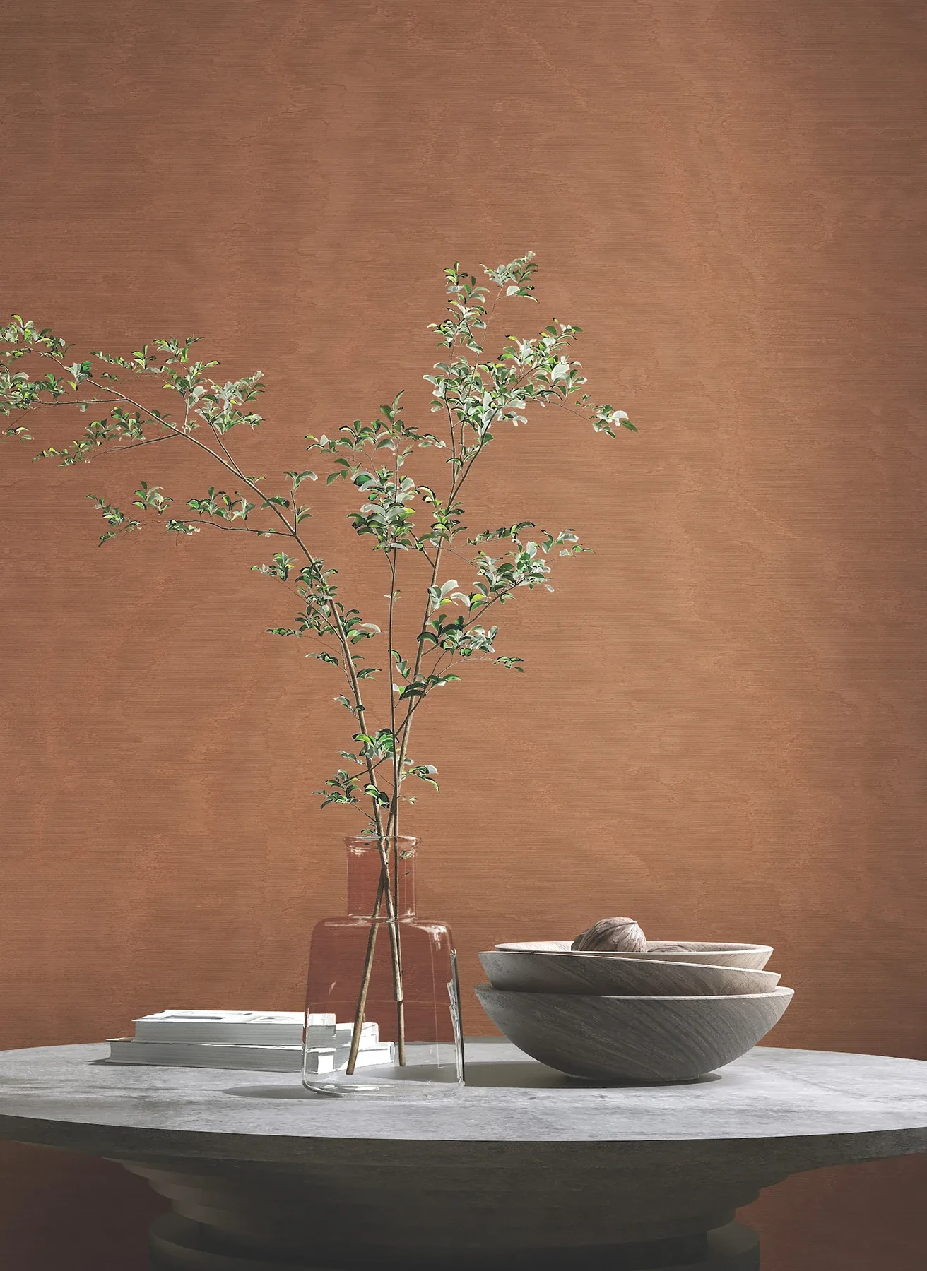York Designer Series Shimmering Moire Copper Textured Wallpaper - SKU MA34926