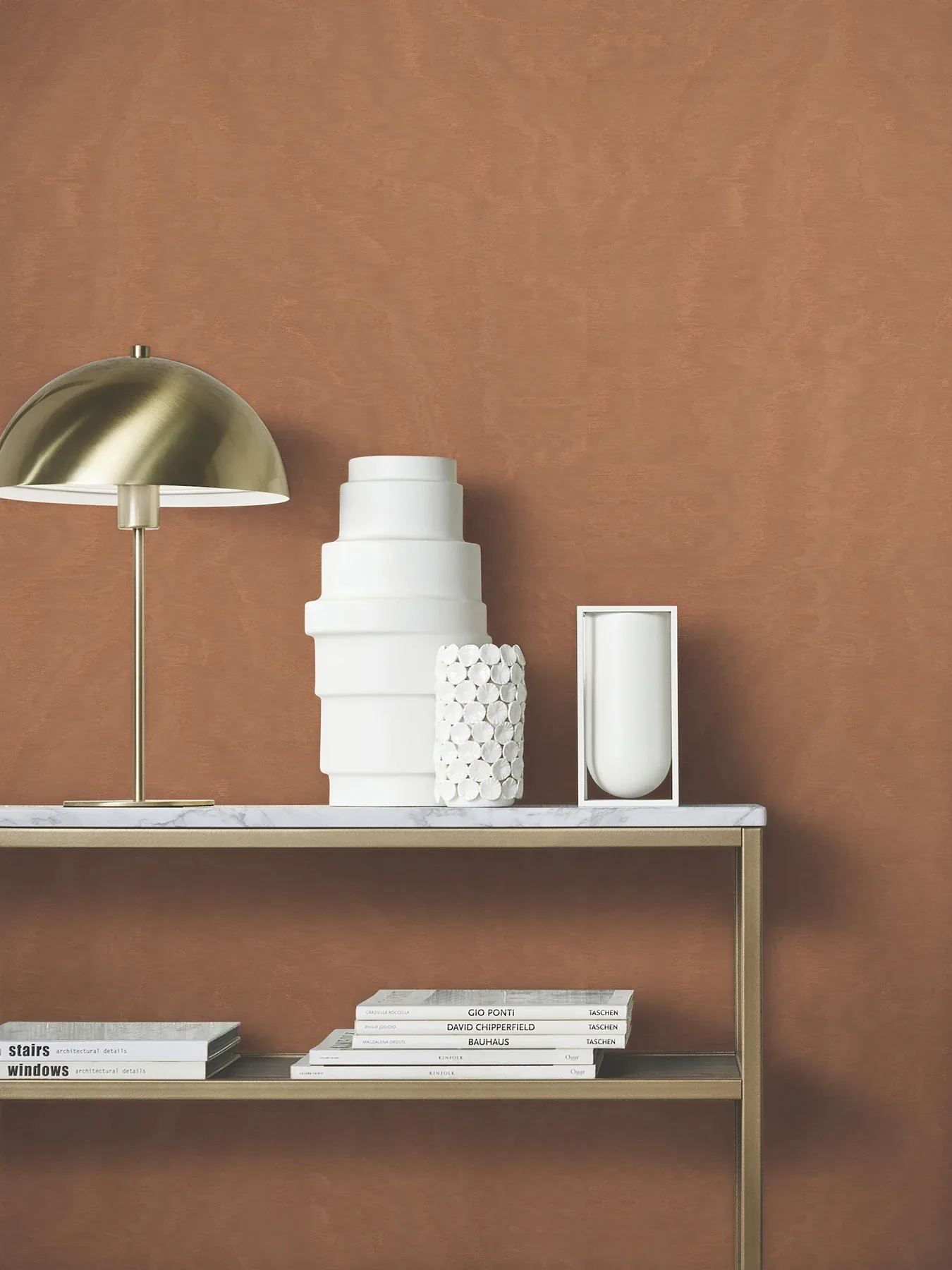 York Designer Series Shimmering Moire Copper Textured Wallpaper - SKU MA34926