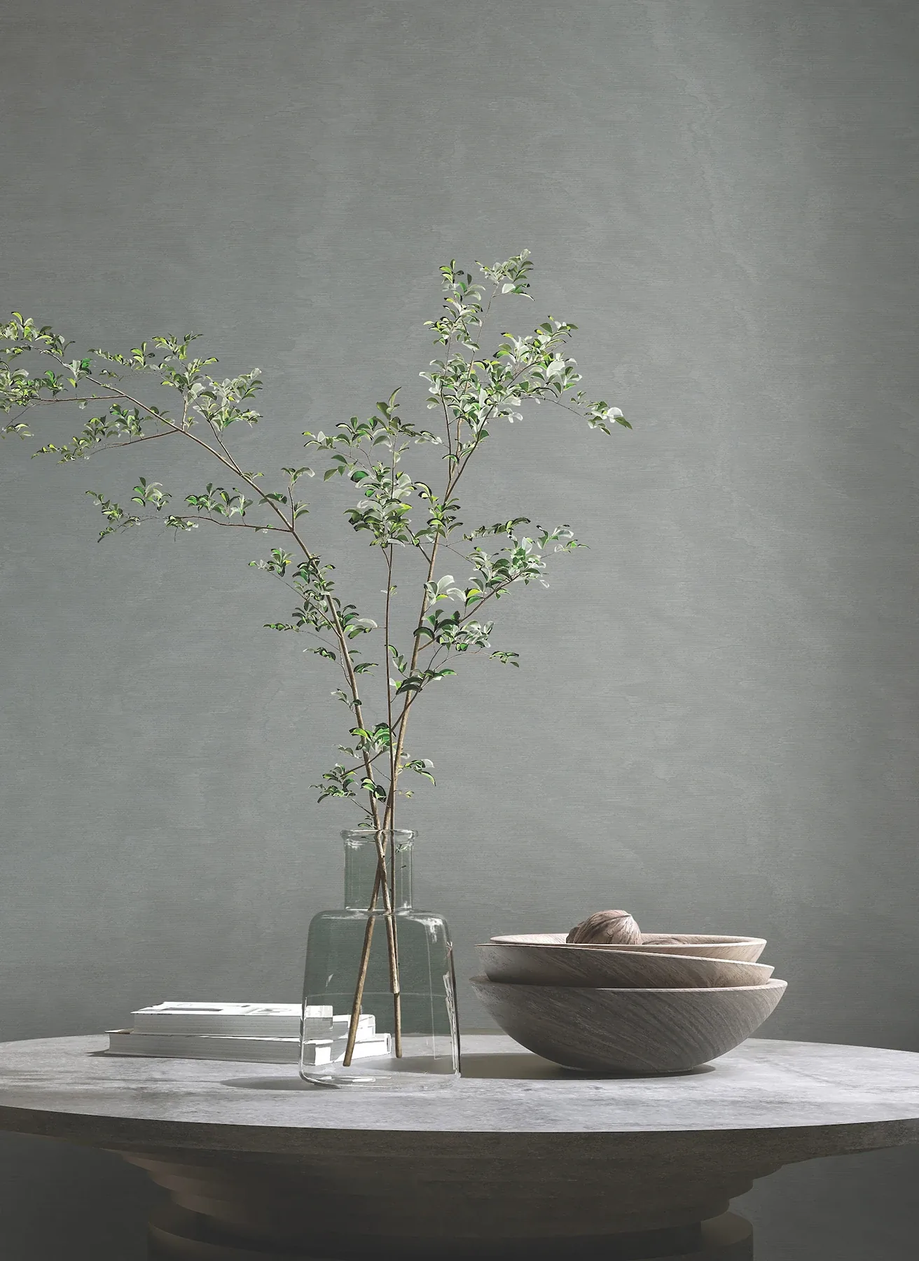 York Designer Series Shimmering Moire Pewter Textured Wallpaper - SKU MA34924