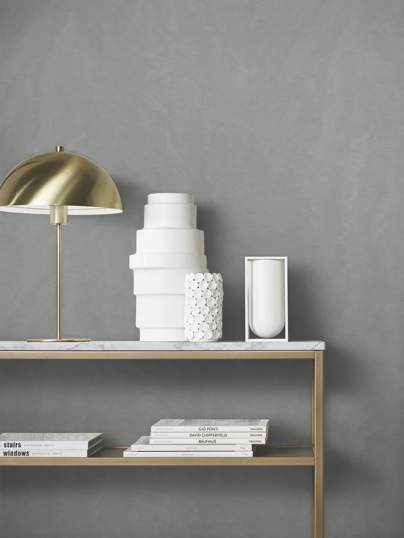 York Designer Series Shimmering Moire Pewter Textured Wallpaper - SKU MA34924