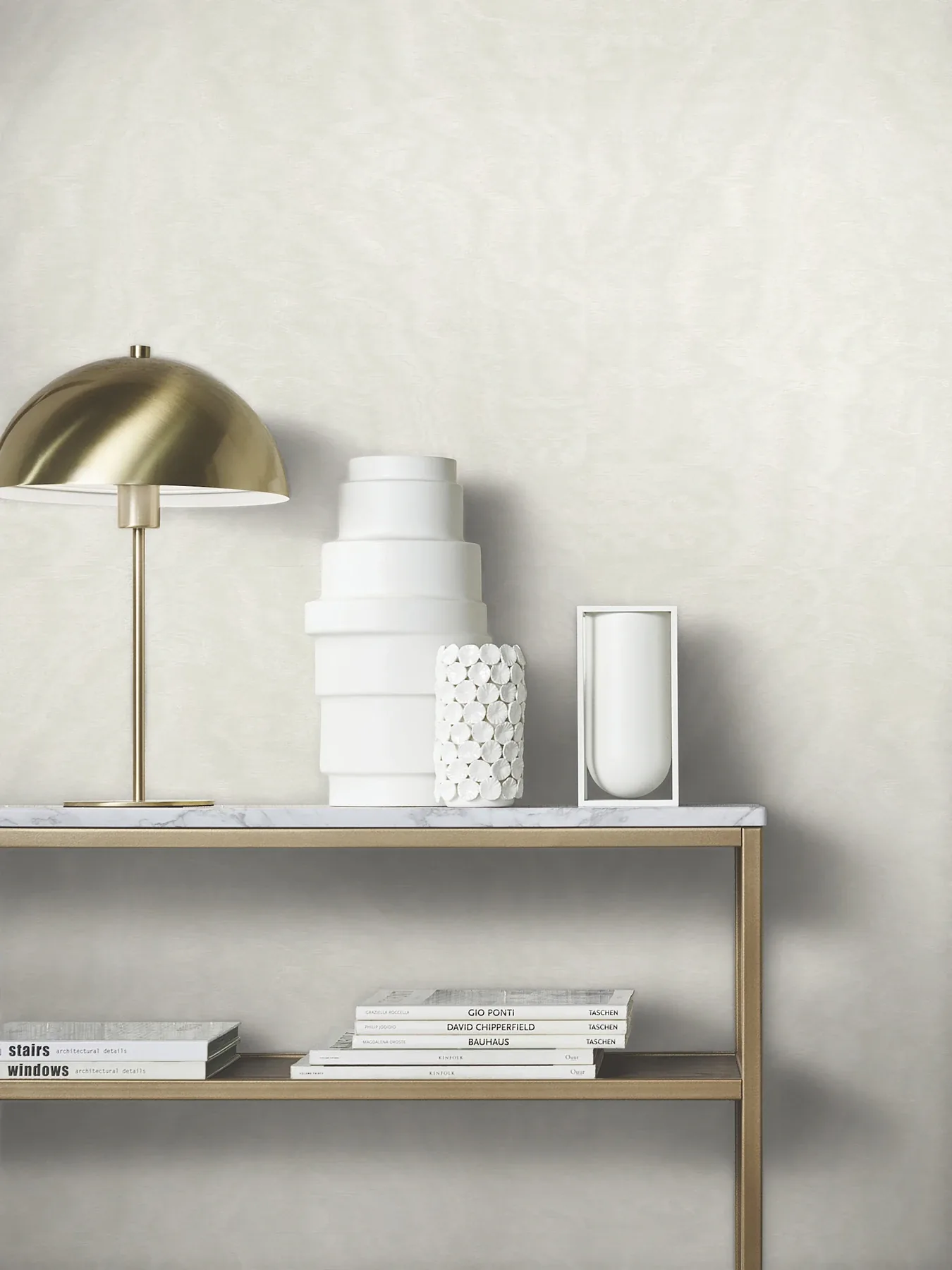York Designer Series Shimmering Moire White Textured Wallpaper - SKU MA34921