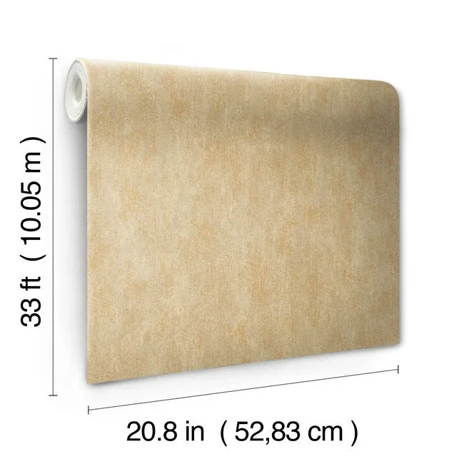 York Designer Series Shimmering Patina Gold on Taupe Wallpaper - SKU WP-1162