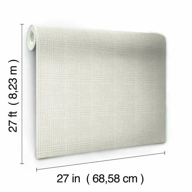 York Designer Series Shirting Plaid Off White Wallpaper | Wallpaper Twins York Designer Series Shirting Plaid Off White Wallpaper - SKU HO2169
