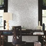 York Designer Series Sirih Navy Wallpaper - SKU AB3083