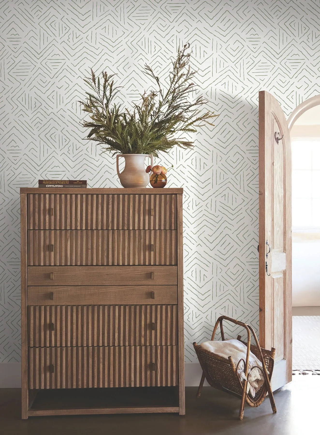York Designer Series Sirih Sage Wallpaper - SKU AB3082