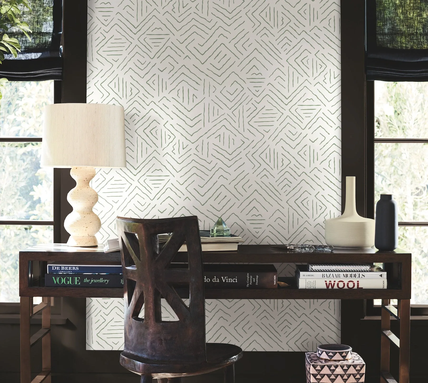York Designer Series Sirih Sage Wallpaper - SKU AB3082