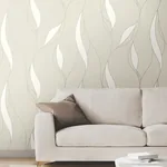 York Designer Series Society Hill Dove Abstract Leaf Wallpaper - SKU VR1550