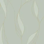 York Designer Series Society Hill Mint Abstract Leaf Wallpaper - SKU VR1547