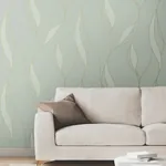York Designer Series Society Hill Mint Abstract Leaf Wallpaper - SKU VR1547