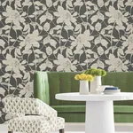 York Designer Series Solange Black Botanical Wallpaper | Wallpaper Twins York Designer Series Solange Black Botanical Wallpaper - SKU LL3213