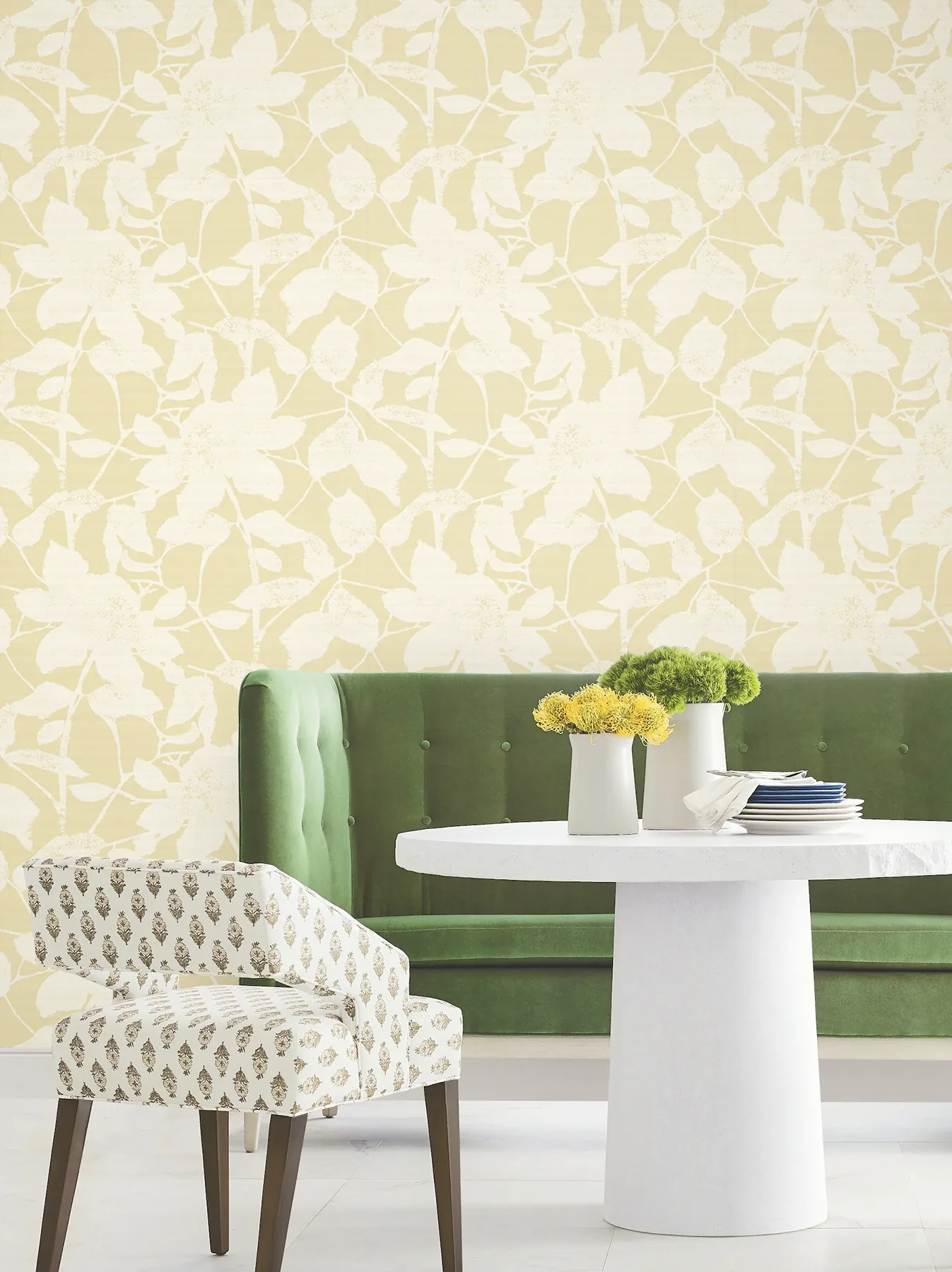 York Designer Series Solange Butter Botanical Wallpaper | Wallpaper Twins York Designer Series Solange Butter Botanical Wallpaper - SKU LL3215