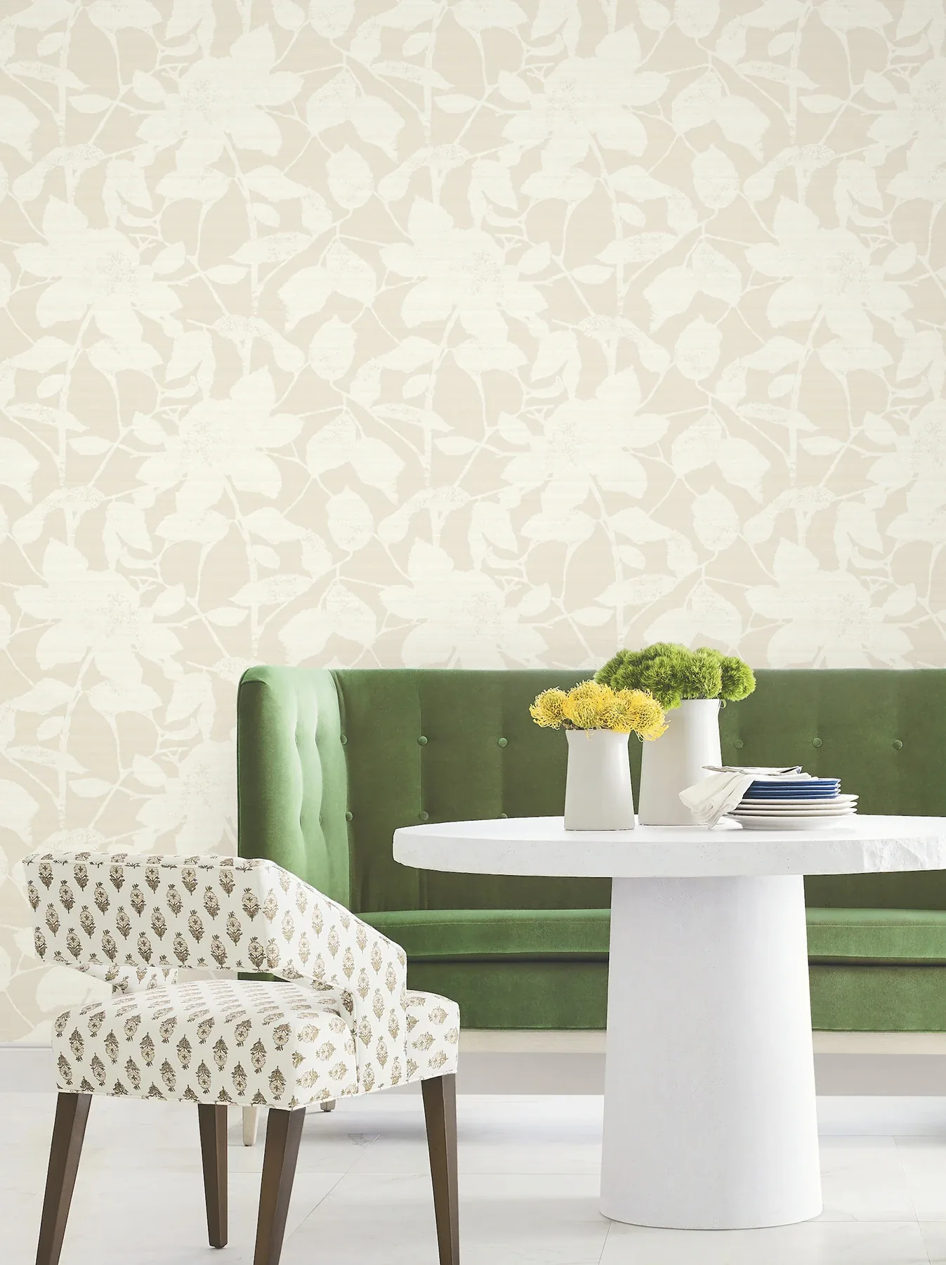 York Designer Series Solange Neutral Botanical Wallpaper | Wallpaper Twins York Designer Series Solange Neutral Botanical Wallpaper - SKU LL3211