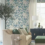 York Designer Series Solange Teal Botanical Wallpaper - SKU LL3214