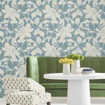 York Designer Series Solange Teal Botanical Wallpaper - SKU LL3214