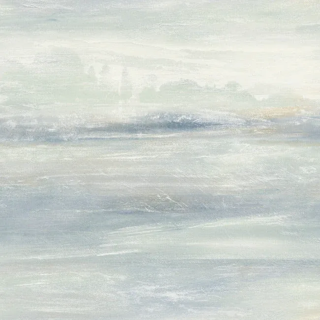 EV3988 | Soothing Mists Scenic Blue Oasis Wallpaper