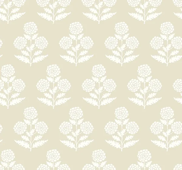 York Designer Series Souci Beige Marigolds Wallpaper - SKU VP1433