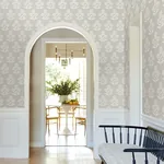 York Designer Series Souci Beige Marigolds Wallpaper | Wallpaper Twins York Designer Series Souci Beige Marigolds Wallpaper - SKU VP1433