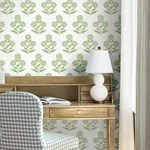 York Designer Series Souci Green Marigolds Wallpaper | Wallpaper Twins York Designer Series Souci Green Marigolds Wallpaper - SKU VP1436